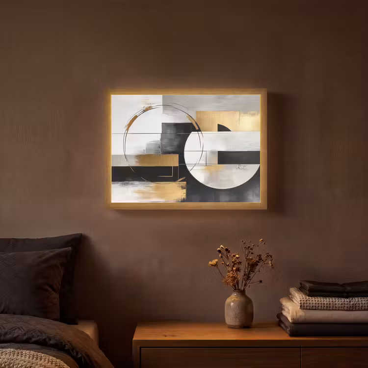 Lightbox - Wandlamp - Abstract - Goud - Zilver - Vormen - Aesthetic — 3