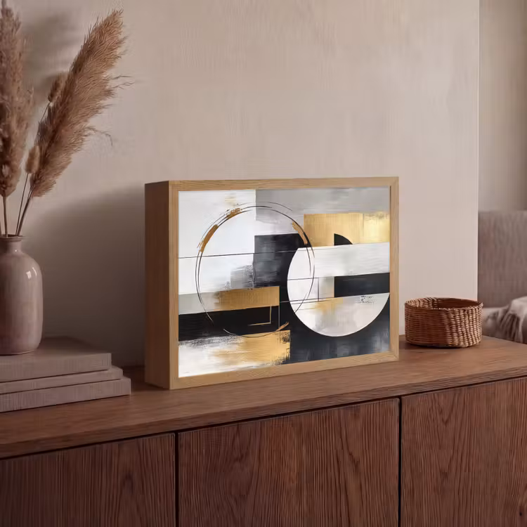 Lightbox - Wandlamp - Abstract - Goud - Zilver - Vormen - Aesthetic — 4