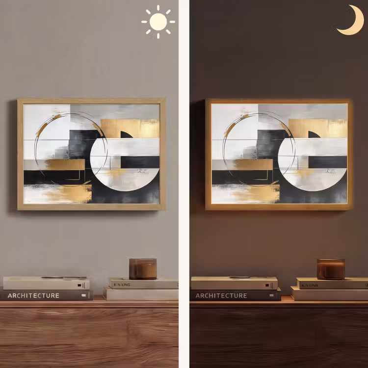 Lightbox - Wandlamp - Abstract - Goud - Zilver - Vormen - Aesthetic — 6