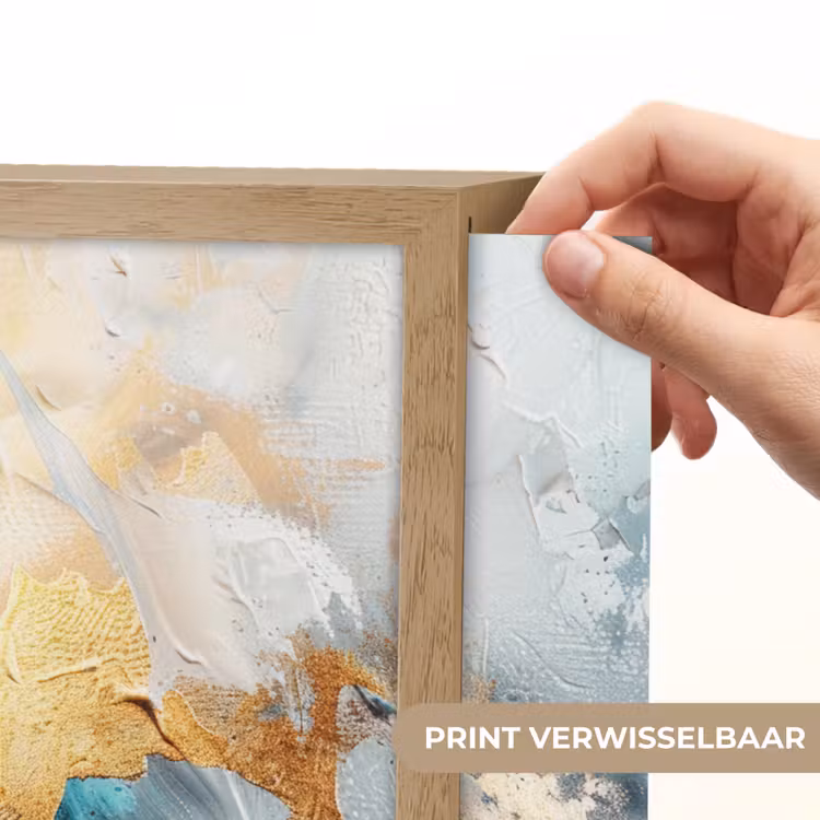 Lightbox - Wandlamp - Abstract - Kunst - Gold - Blauw — 5