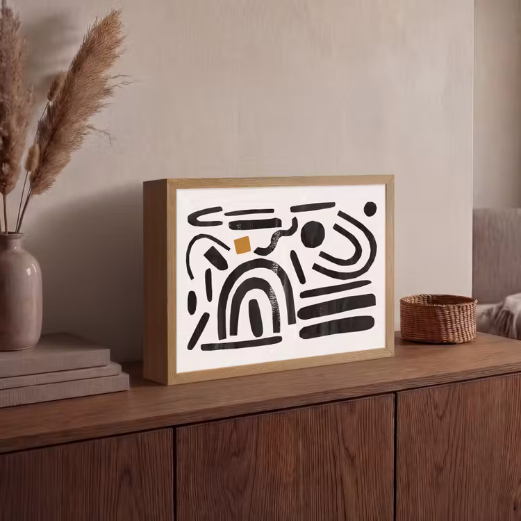 Lightbox - Wandlamp - Abstract - Kunst - Vormen - Zwart — 4