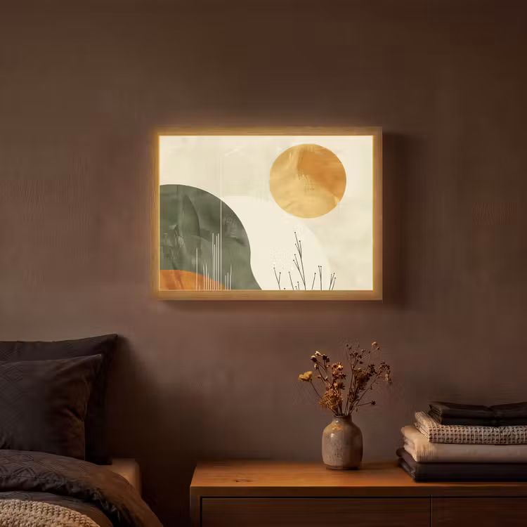Lightbox - Wandlamp - Abstract - Landschap - Zon - Kunst — 3