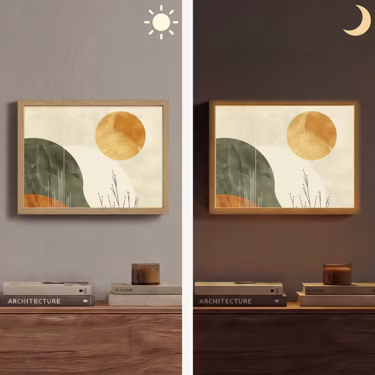 Lightbox - Wandlamp - Abstract - Landschap - Zon - Kunst — 6