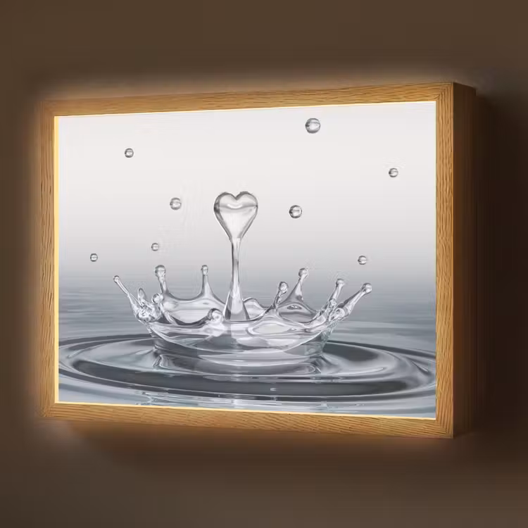 Lightbox - Wandlamp - Abstract - Modern - Water - Hart — 1