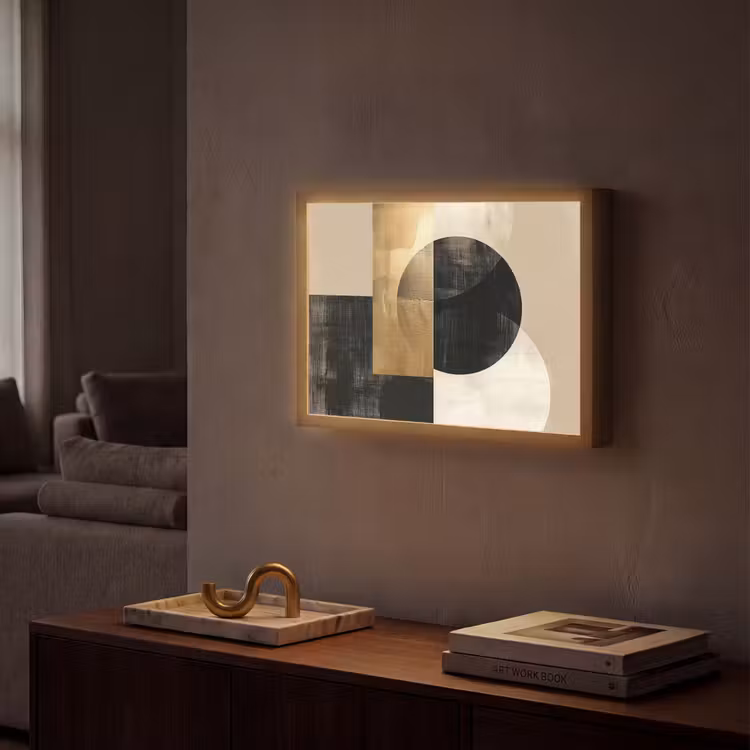 Lightbox - Wandlamp - Abstract - Modern - Zwart - Goud — 2