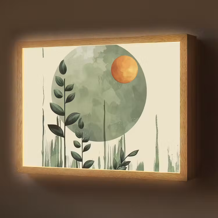 Lightbox - Wandlamp - Abstract - Natuur - Kunst - Zon - Modern — 1