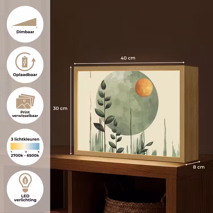 Lightbox - Wandlamp - Abstract - Natuur - Kunst - Zon - Modern — 10