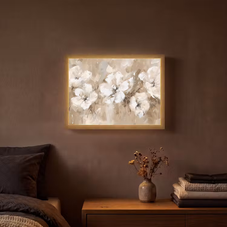Lightbox - Wandlamp - Bloemen - Beige - Abstract - Modern — 3