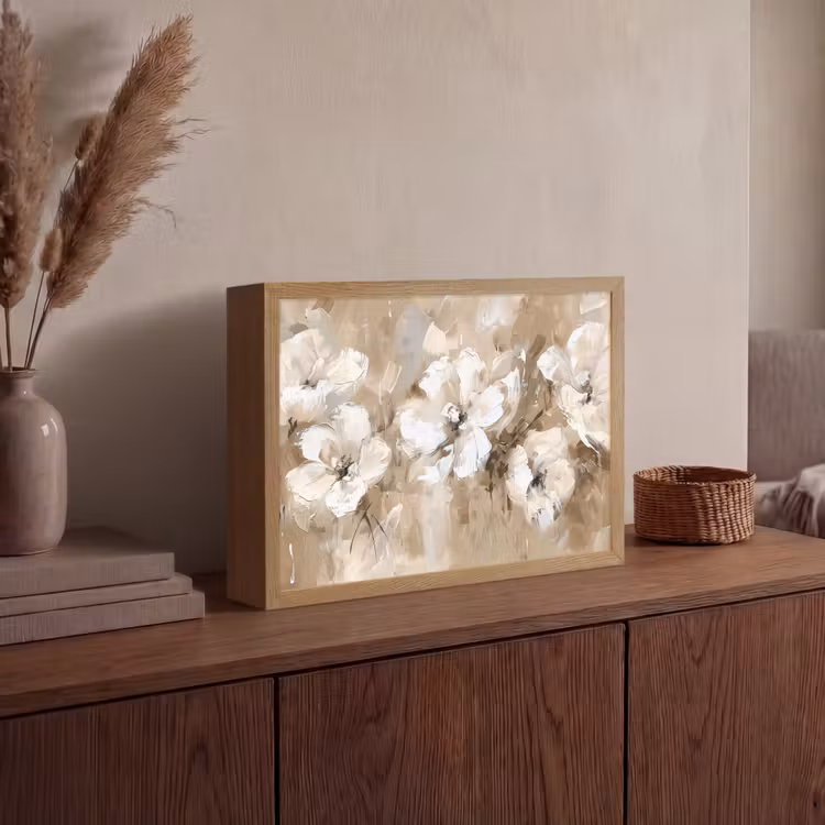 Lightbox - Wandlamp - Bloemen - Beige - Abstract - Modern — 4