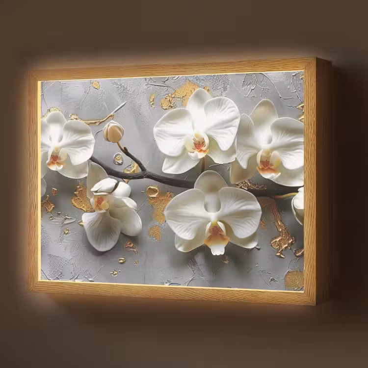 Lightbox - Wandlamp - Bloemen - Orchidee - Abstract - Modern — 1