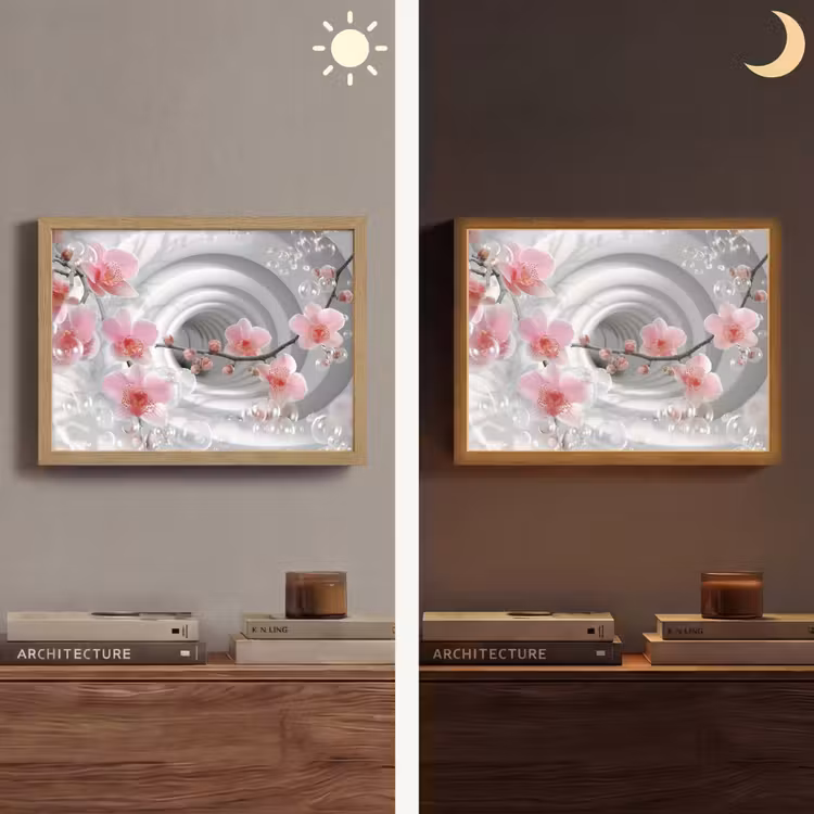Lightbox - Wandlamp - Bloemen - Tunnel - Abstact - 3D effect — 6