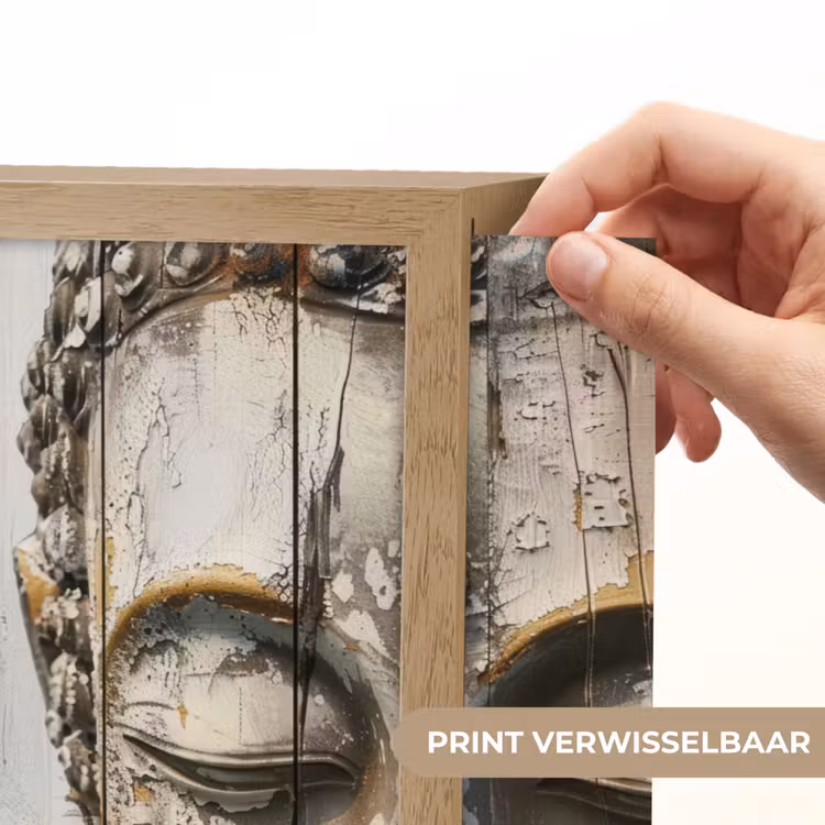 Lightbox - Wandlamp - Boeddha - Houtlook - Modern - Industrieel — 5