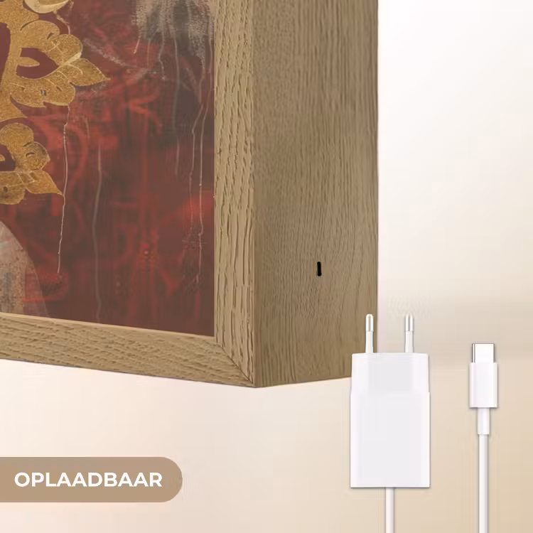 Lightbox - Wandlamp - Boeddha - Mandala - Bloem - Rood - Goud - Zen — 7