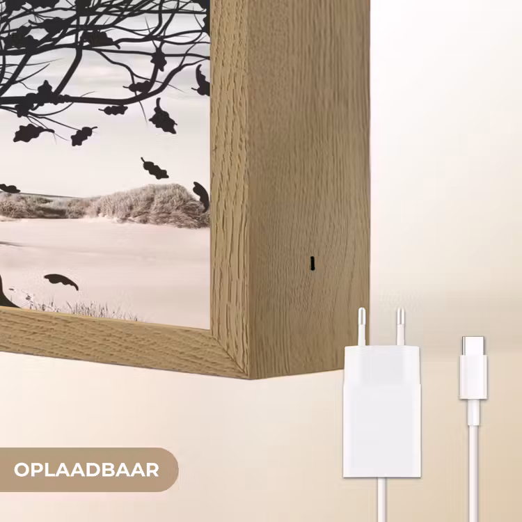Lightbox - Wandlamp - Bomen - Gezicht - Bladeren - Moderne kunst — 7