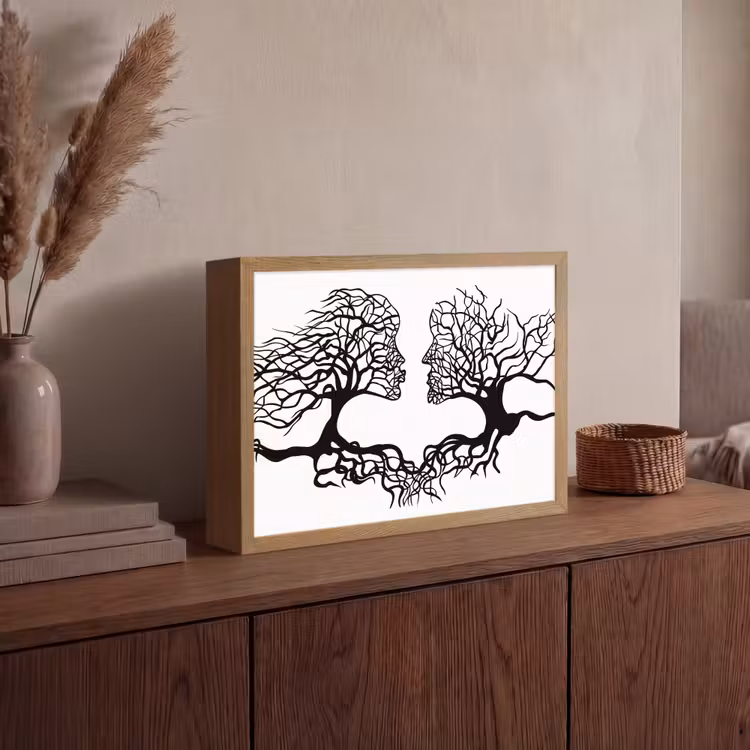 Lightbox - Wandlamp - Bomen - Gezicht - Kunst - Abstract — 4