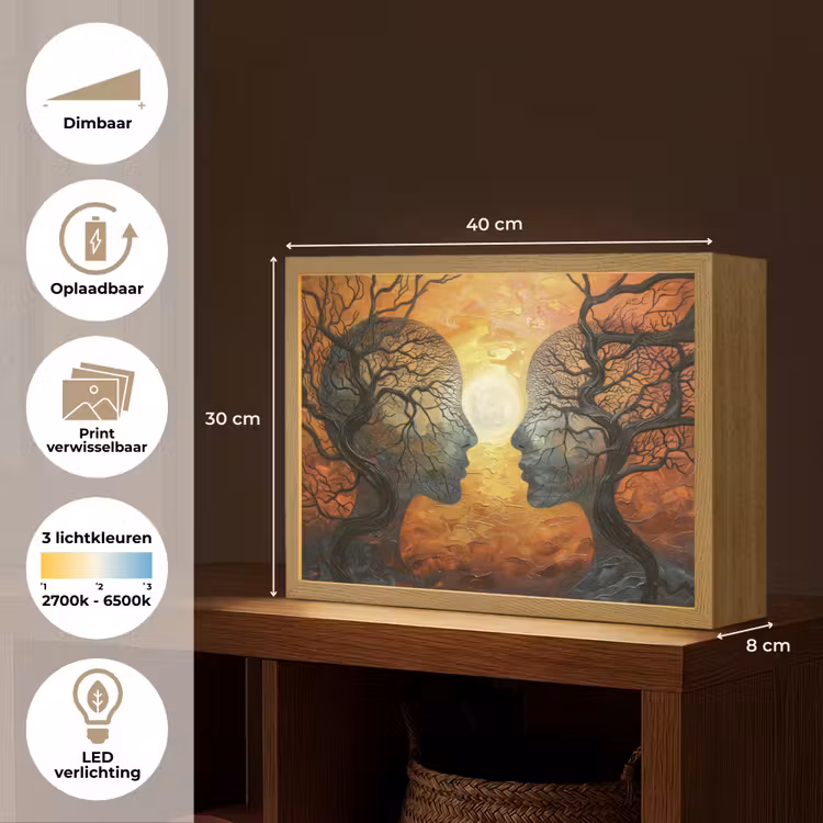 Lightbox - Wandlamp - Bomen - Gezichten - Zon - Kunst — 10