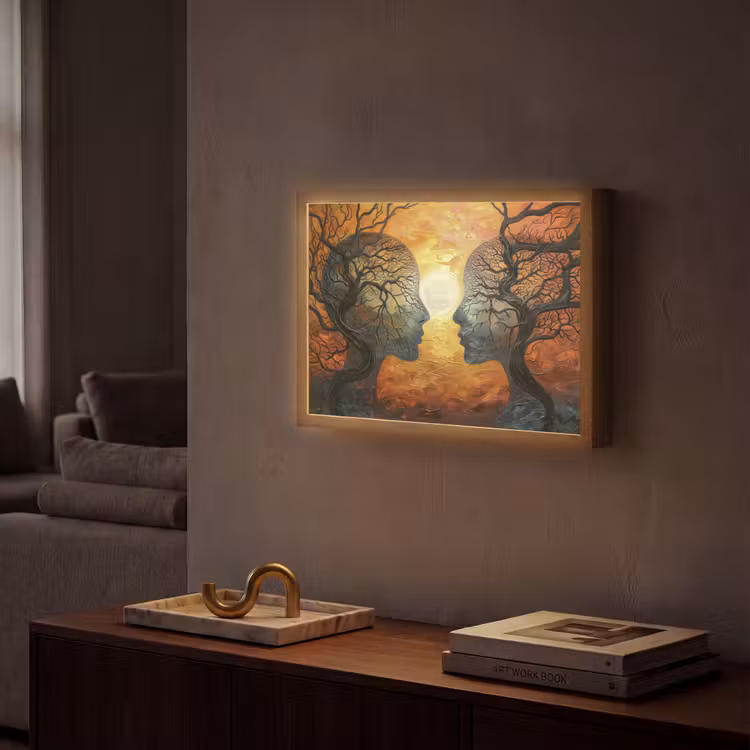Lightbox - Wandlamp - Bomen - Gezichten - Zon - Kunst — 2
