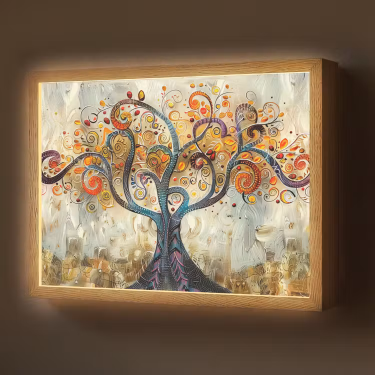 Lightbox - Wandlamp - Boom - Kunst - Modern - Natuur — 1