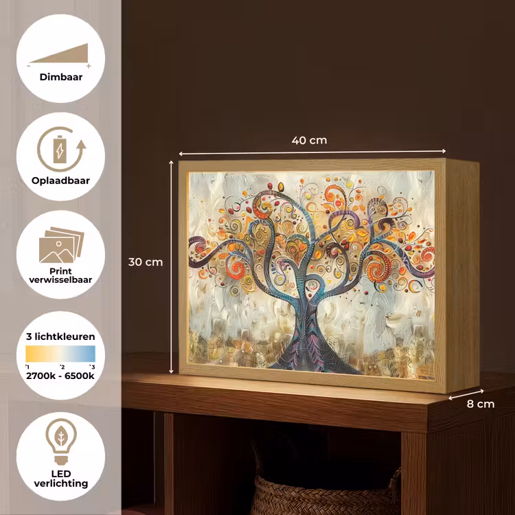 Lightbox - Wandlamp - Boom - Kunst - Modern - Natuur — 10