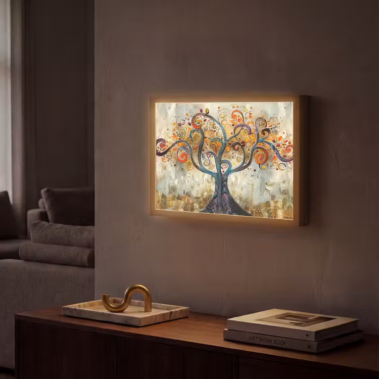Lightbox - Wandlamp - Boom - Kunst - Modern - Natuur — 2