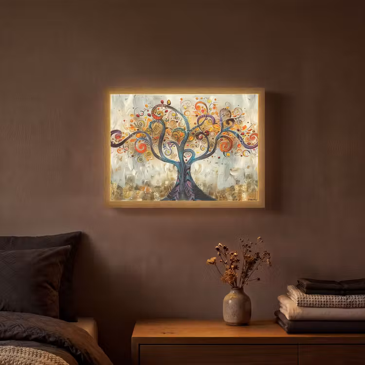 Lightbox - Wandlamp - Boom - Kunst - Modern - Natuur — 3