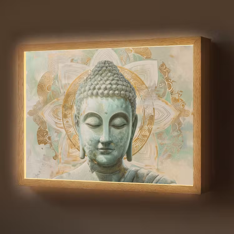 Lightbox - Wandlamp - Buddha - Mandala - Modern - Spiritualiteit — 1