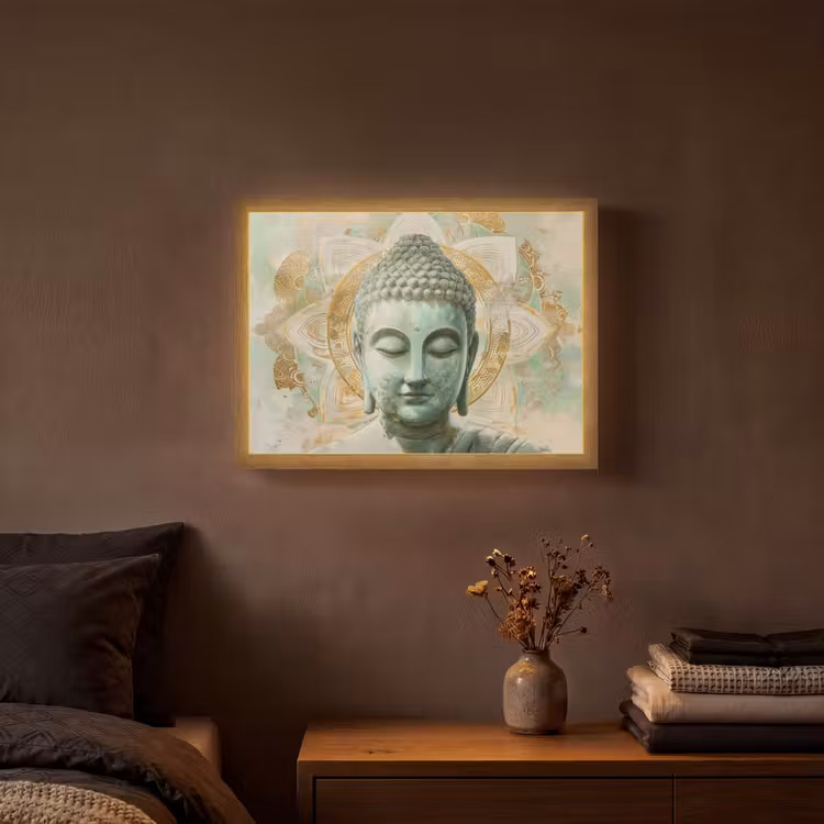 Lightbox - Wandlamp - Buddha - Mandala - Modern - Spiritualiteit — 3