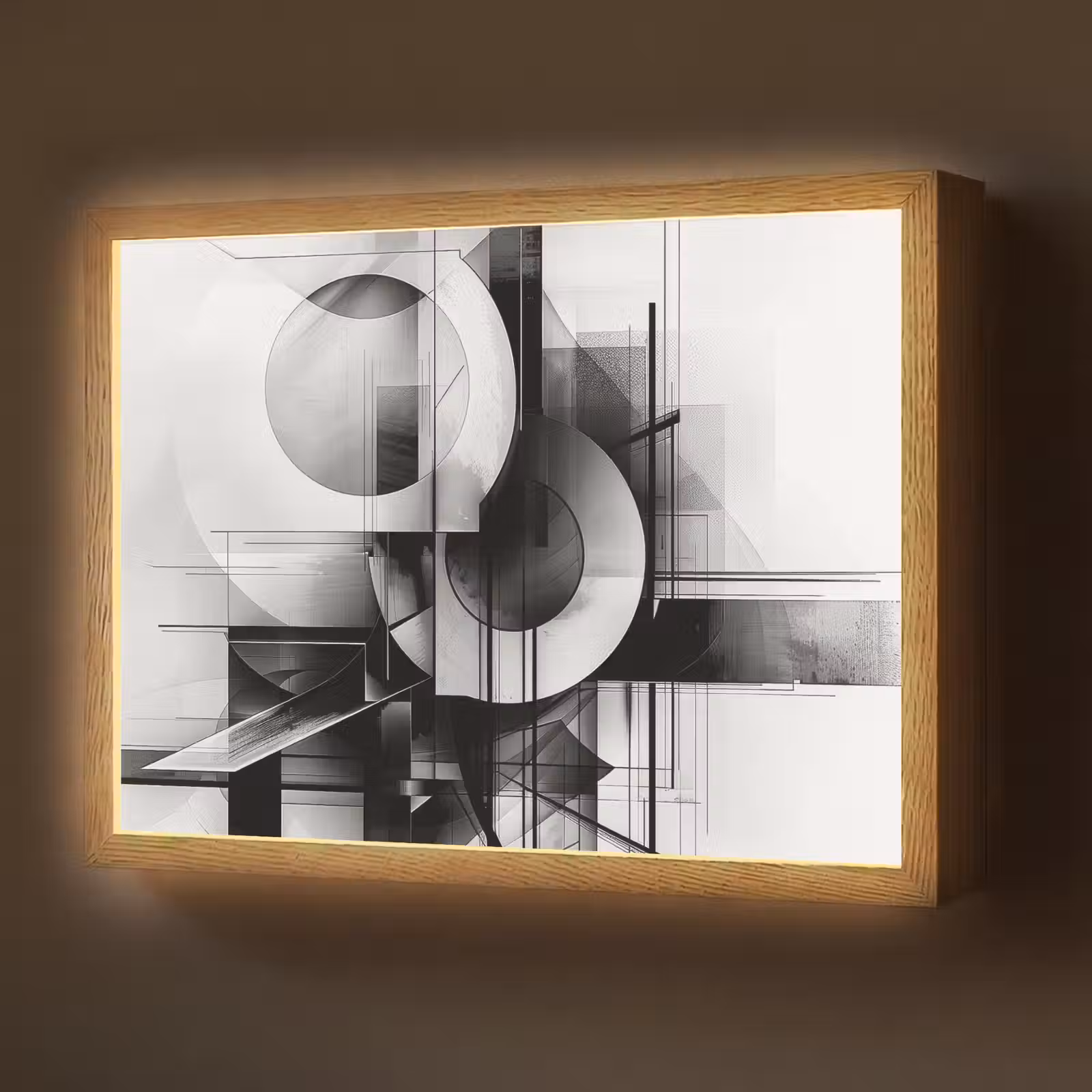 Lightbox - Wandlamp - Abstract - Kunst - Modern - Zwart wit — 1