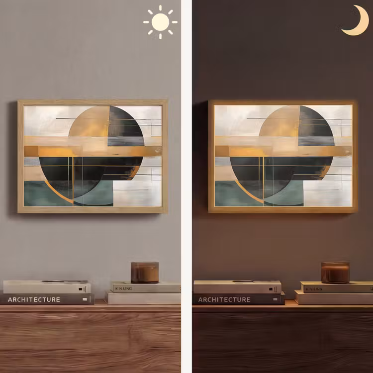 Lightbox - Wandlamp - Abstract - Goud - Brons - Groen - Vormen - Modern — 6