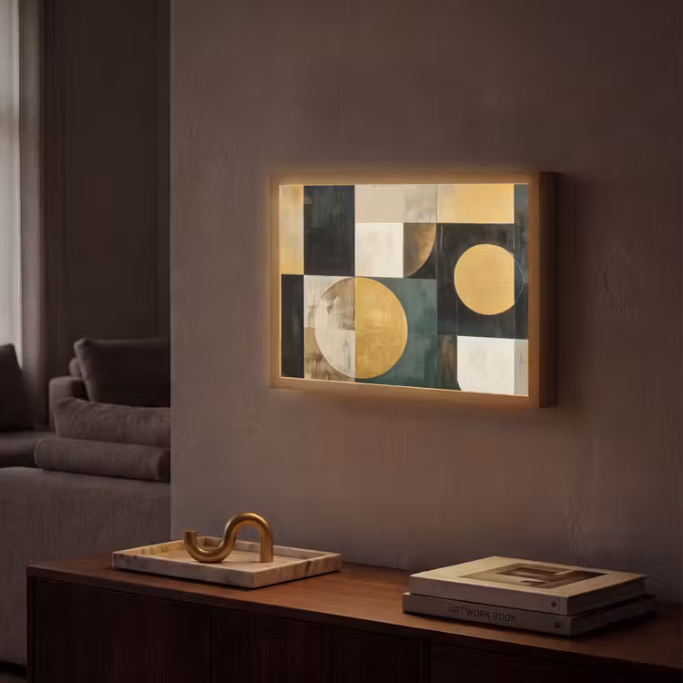 Lightbox - Wandlamp - Abstract - Goud - Brons - Vormen - Geometrisch — 2