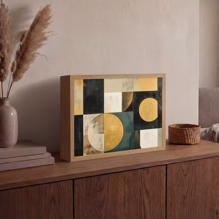 Lightbox - Wandlamp - Abstract - Goud - Brons - Vormen - Geometrisch — 4