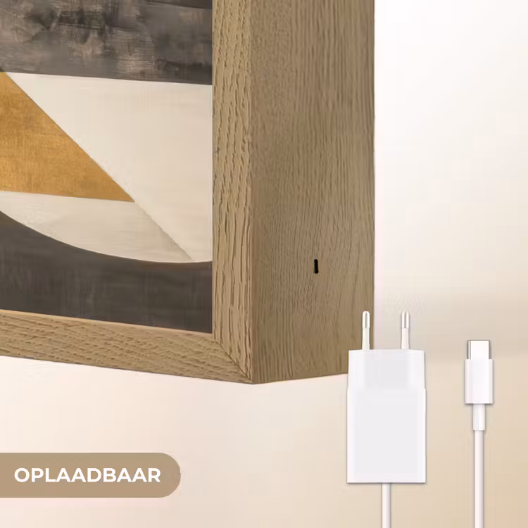 Lightbox - Wandlamp - Abstract - Goud - Grijs - Vormen - Geometrisch — 7