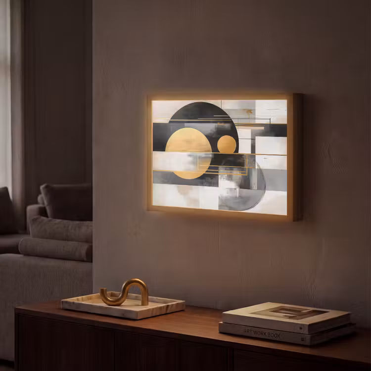 Lightbox - Wandlamp - Abstract - Goud - Zilver - Vormen - Aesthetic - Modern — 2