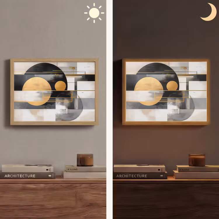 Lightbox - Wandlamp - Abstract - Goud - Zilver - Vormen - Aesthetic - Modern — 6