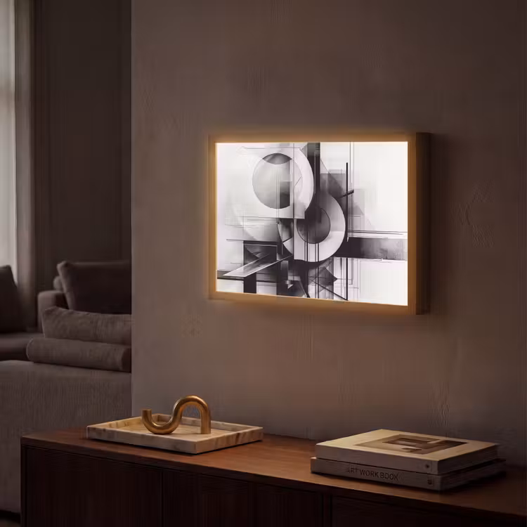 Lightbox - Wandlamp - Abstract - Kunst - Modern - Zwart wit — 2