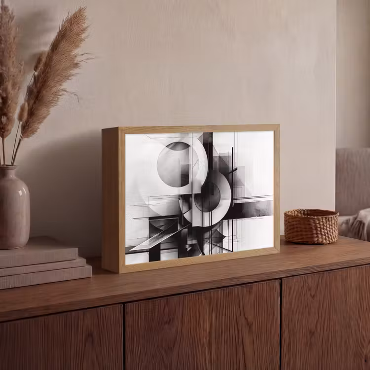 Lightbox - Wandlamp - Abstract - Kunst - Modern - Zwart wit — 4