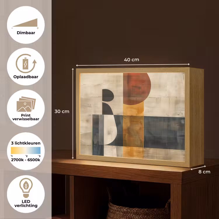 Lightbox - Wandlamp - Abstract - Kunst - Vormen - Modern — 10