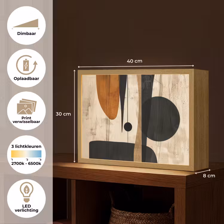 Lightbox - Wandlamp - Abstract - Kunst - Vormen - Modern — 10