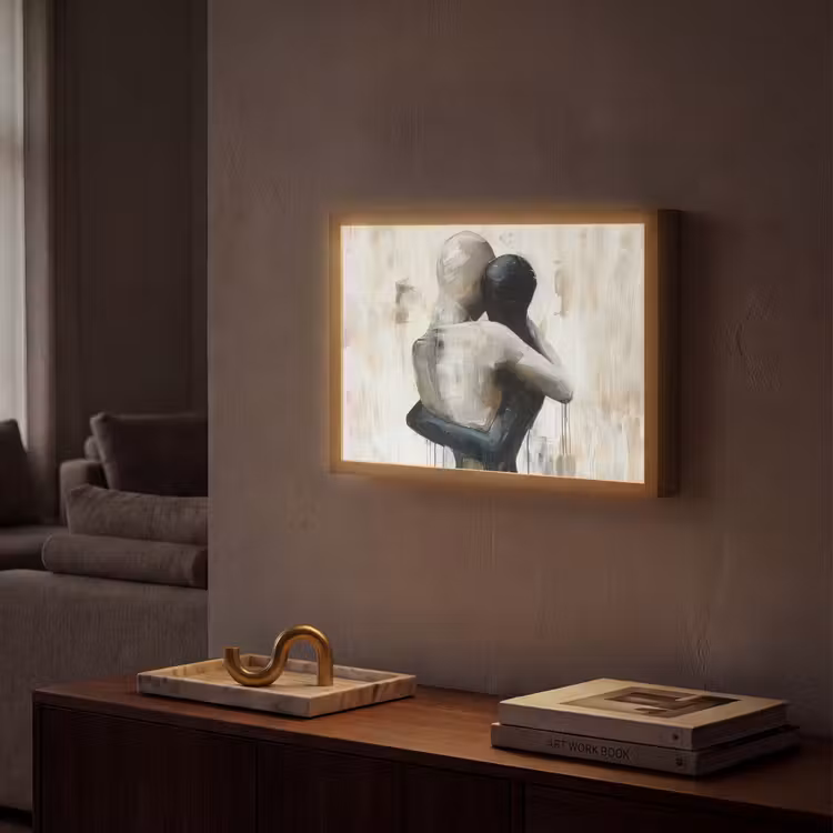 Lightbox - Wandlamp - Abstract - Liefde - Zwart wit - Modern — 2