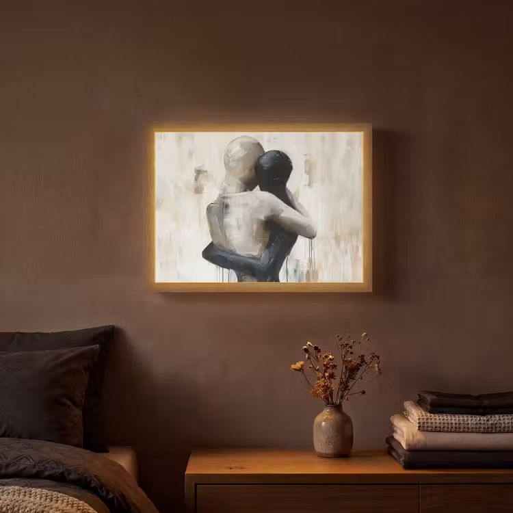 Lightbox - Wandlamp - Abstract - Liefde - Zwart wit - Modern — 3