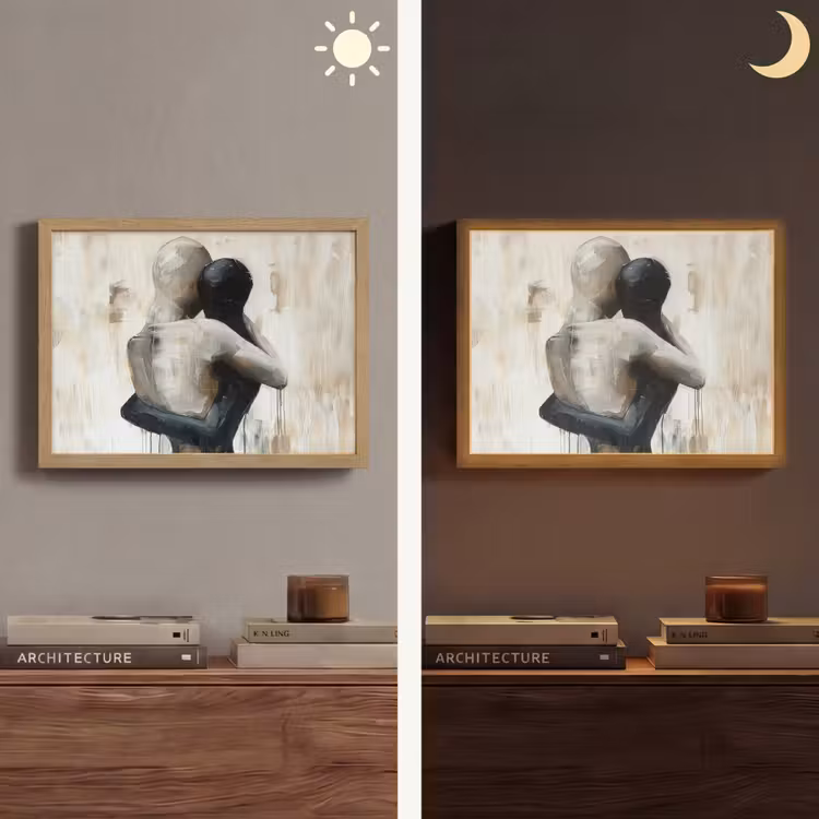 Lightbox - Wandlamp - Abstract - Liefde - Zwart wit - Modern — 6