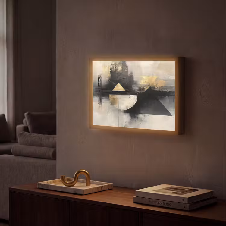 Lightbox - Wandlamp - Abstract - Zwart - Verf - Modern — 2