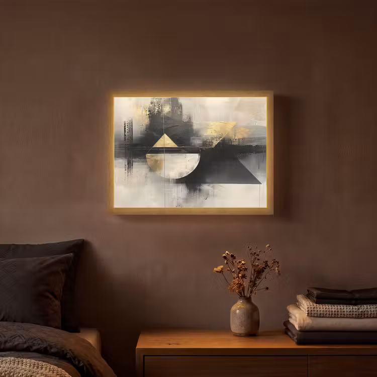 Lightbox - Wandlamp - Abstract - Zwart - Verf - Modern — 3