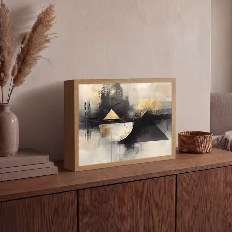 Lightbox - Wandlamp - Abstract - Zwart - Verf - Modern — 4