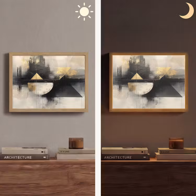 Lightbox - Wandlamp - Abstract - Zwart - Verf - Modern — 6