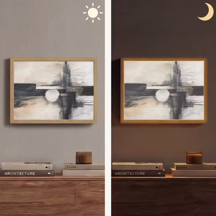 Lightbox - Wandlamp - Abstract - Zwart wit - Verf - Modern — 6