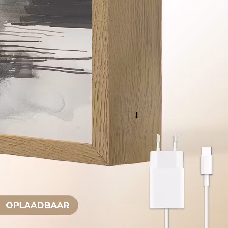 Lightbox - Wandlamp - Abstract - Zwart wit - Verf - Modern — 7