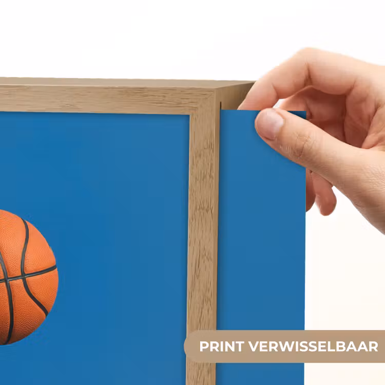 Lightbox - Wandlamp - Basket - Bal - Blauw - Zwevend — 5