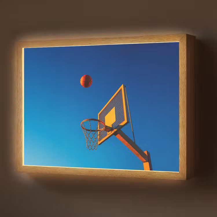 Lightbox - Wandlamp - Basketbal - Lucht - Ring — 1