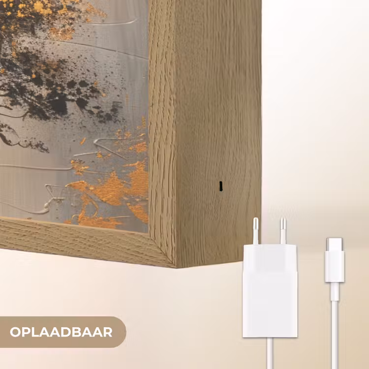 Lightbox - Wandlamp - Boom - Goud - Landschap - Verf — 7